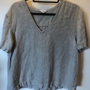 American Vintage Green Linen Shirt